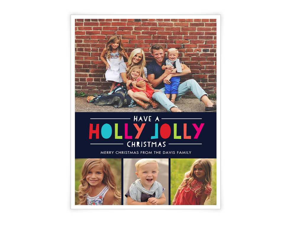 Holly Jolly Wishes Printable (Add-a-Photo)