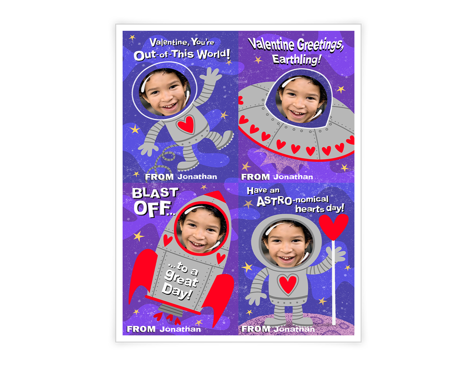 Outer Space Valentines Printable (Add-a-Photo)