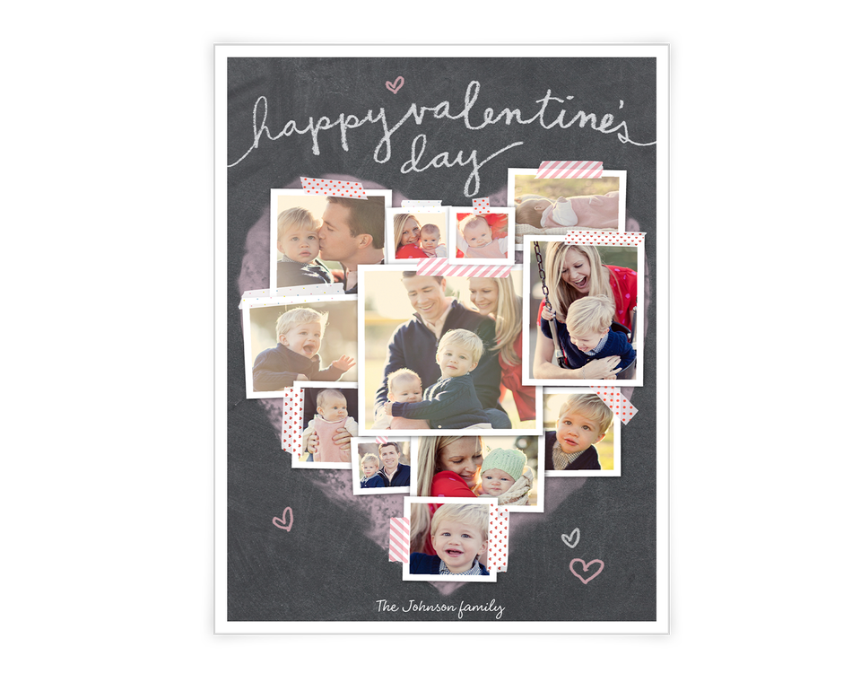 Valentine Heart Collage Printable (Add-a-Photo)