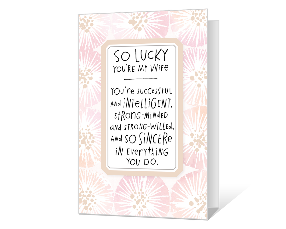 So Lucky You're My Wife Printable