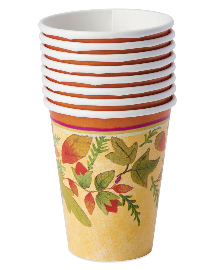 Thanksgiving Medley 9-oz. Paper Cups, 8-Count | American Greetings