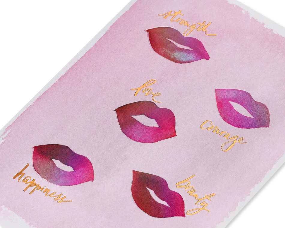 Friendship Breast Cancer Research Foundation Watercolor Lips Blank