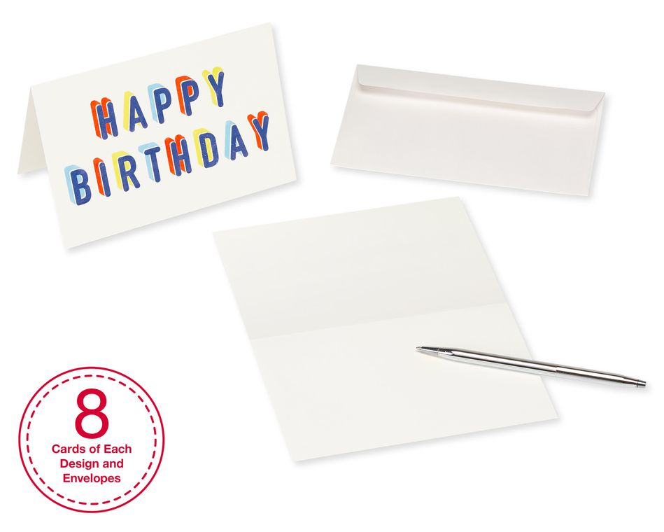 Birthday Greeting Card Bundle With White Envelopes, 48-Count | American ...