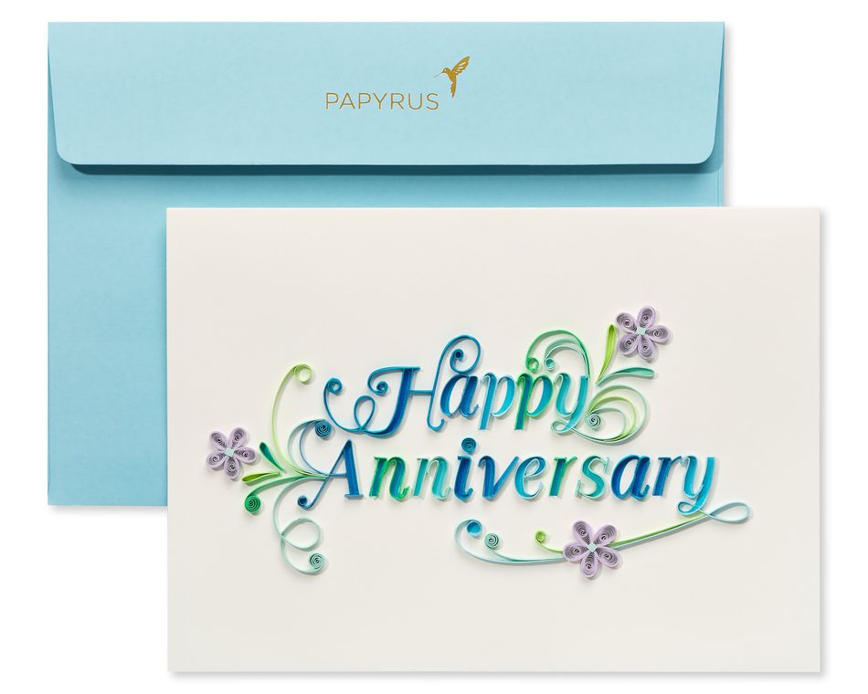 Quilling Anniversary Happy Anniversary Blank Anniversary Greeting Card Papyrus