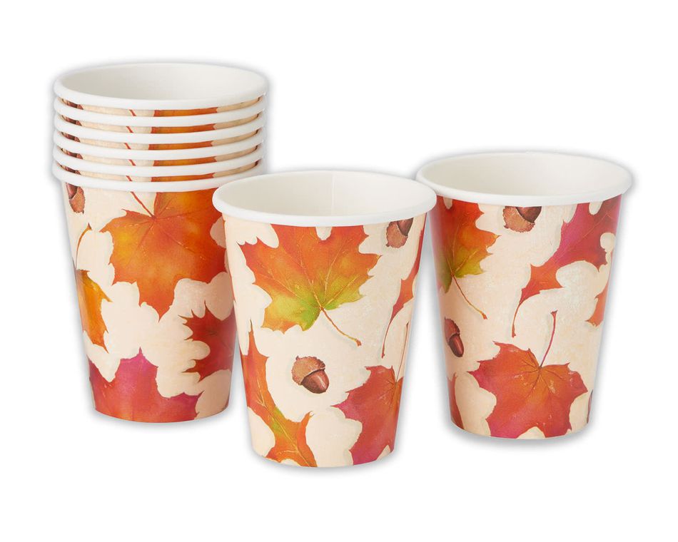 Autumn Days 9oz Paper Cups, 8-count 