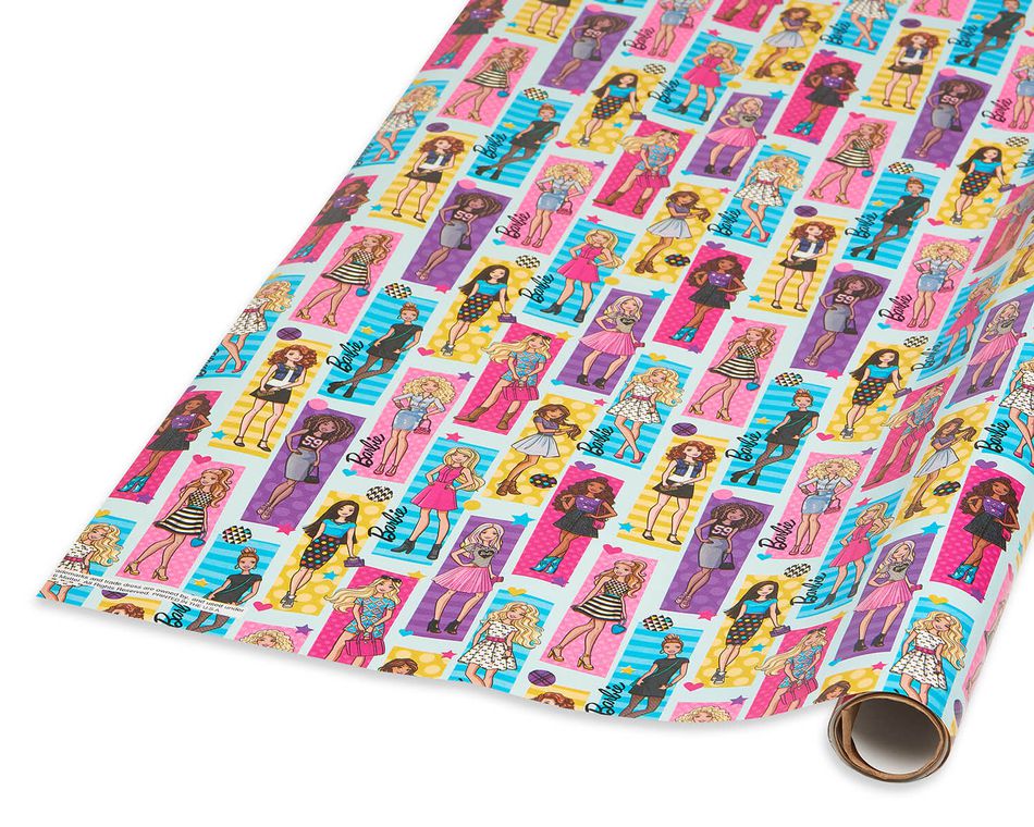 barbie pink wrapping paper