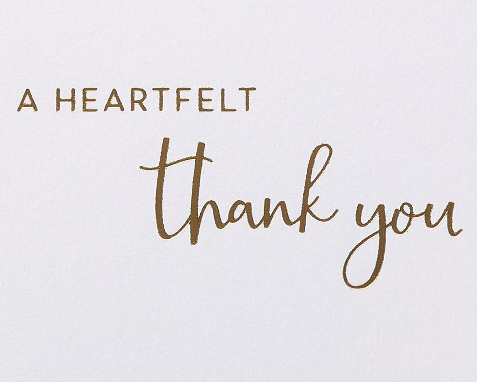 Thank You Heartfelt Thank You Thank You Greeting Card | Papyrus