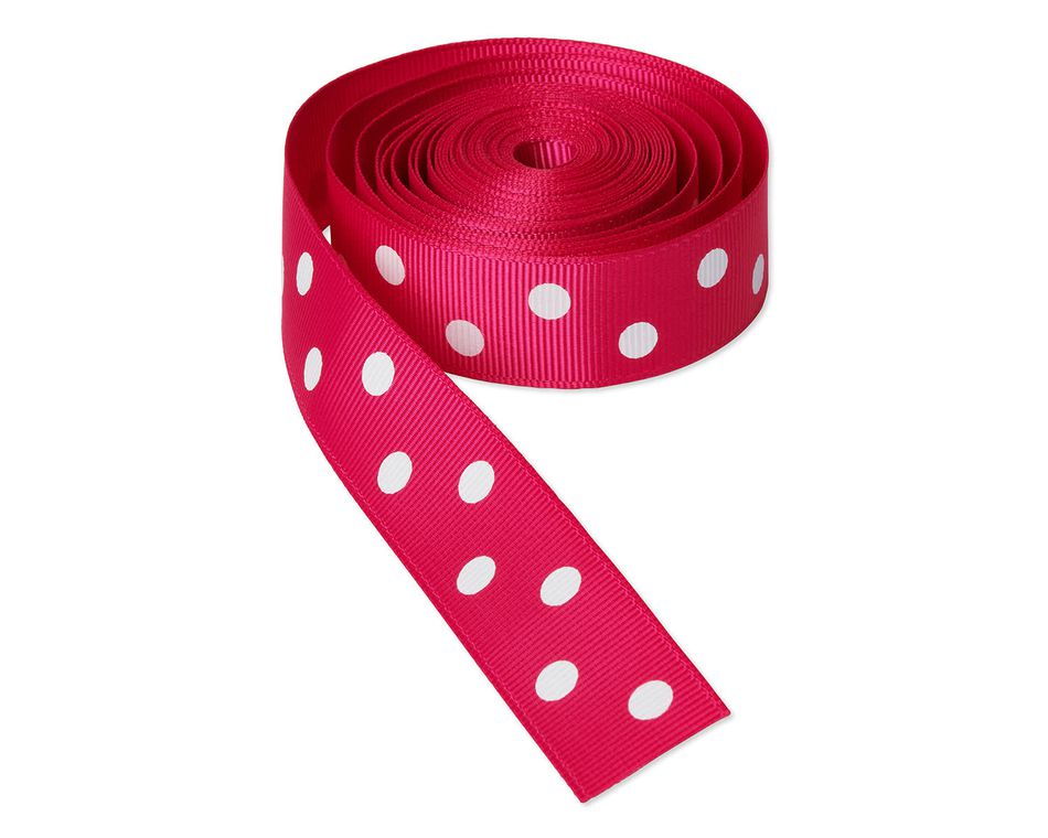 pink-and-white-polka-dot-fabric-ribbon-10-ft-american-greetings