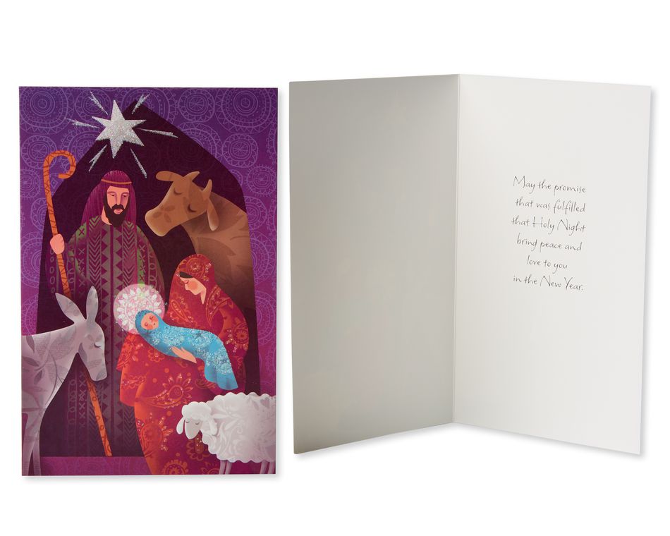 Religious Assorted Christmas Boxed Cards with White Envelopes, 24Count